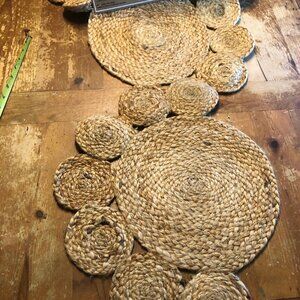 100% Jute Table Runner Dining Boho Coastal 14"x60" - NWT